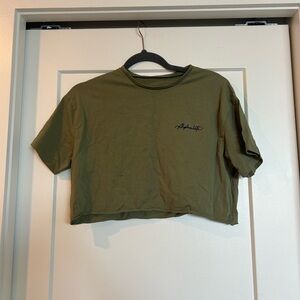 Alphalete Olive Green Crop Top